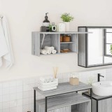 vidaXL Dulap perete baie, gri sonoma, 60x25x30 cm, lemn prelucrat