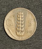 Moneda 5 centesimi 1919 Italia