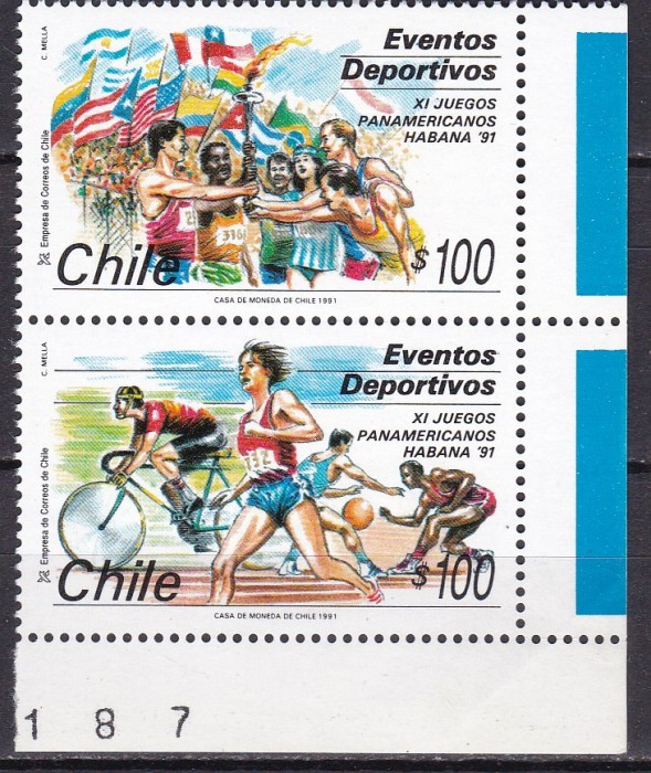 Chile 1991 sport MI 1441-1442 MNH