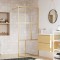 vidaXL Paravan de duș walk-in auriu, 90x195 cm sticlă ESG transparentă 154955