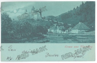 1321 - BRAN, Brasov, Dracula Castle, Litho, Romania - old postcard - used - 1899 foto