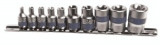 Set 10 tubulare torx scurte 1/4&amp;quot; &amp;amp; 3/8&amp;quot; x E4 E18 CRV Topmaster Profesional