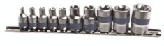 Set 10 tubulare torx scurte 1/4&amp;amp;quot; &amp;amp;amp; 3/8&amp;amp;quot; x E4 E18 CRV Topmaster Profesional foto