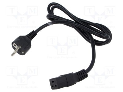 Cablu 3x1,5mm2 CEE 7/7 mufă IEC C19 mamă PVC 1,5m 16A POS foto