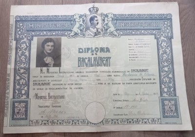 Diploma de Bacalaureat, 1933 foto