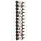 Suport sticle de vin montat pe perete, 12 sticle, negru, fier