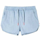 Pantaloni scurti pentru copii, albastru denim pal, 140 GartenMobel Dekor, vidaXL