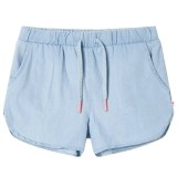 Cumpara ieftin Pantaloni scurți pentru copii, albastru denim pal, 140