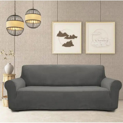 Husa universala pentru canapea standard cu 3 locuri, imitatie catifea, culoare foto