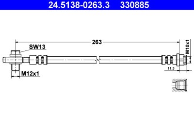 ATE 24.5138-0263.3 Furtun frana foto