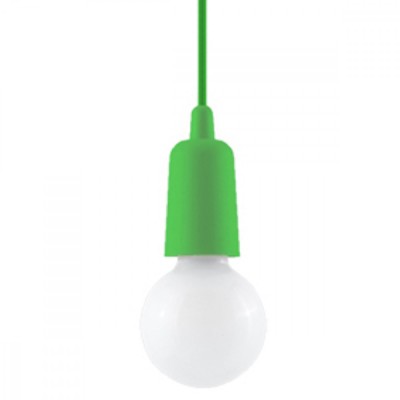 Lampă Suspendată Diego Verde Pvc 1 Bec Neregulat Modern De Interior foto