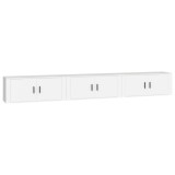Cumpara ieftin Dulapuri TV montate pe perete, 3 buc., alb, 100x34,5x40 cm