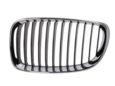 Grila radiator Bmw Seria 1 (E81/E82/E87/E88), 2007-09.2011, stanga, crom/negru, 51137166439, 200105-9 foto