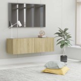 Cumpara ieftin Comodă TV, stejar Sonoma, 100 x 30 x 30 cm, lemn prelucrat