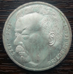 (A189) MONEDA DIN ARGINT GERMANIA - 5 MARK 1975, LIT. J, FRIEDRICH EBERT foto