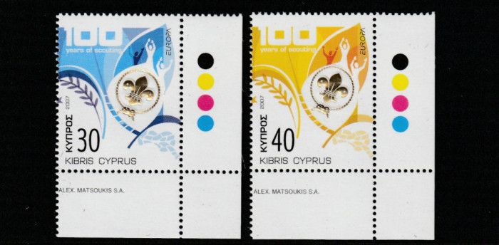Cipru 2007-Europa CEPT,,MNH,,serie 2 valori,coltde coala,Mi.1096-1097