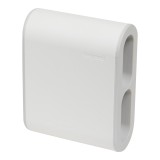 Adaptor 4 prize Legrand 049400, 6 A, alb + gri, contact de protectie, protectie copii, iesiri laterale