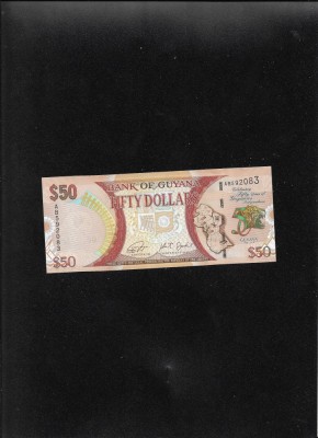 Guyana 50 dollars dolari 2016 seria592083 unc comemorativa foto