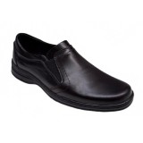 Pantofi barbati casual din piele naturala, cu elastic, marimi 39 la 48, pe calapod lat GKR08N