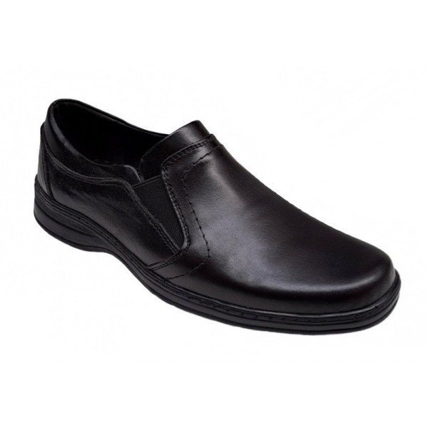Pantofi barbati comozi din piele naturala pe calapod lat GKR08N