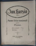 PARTITURA LEIPZIG: ION HARSIA (1888-1915): POEME LIRICE ROMANESTI PT PIAN: VALS