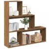 VidaXL Bibliotecă/separator 3 nivel stejar artizanal 123x29x123cm lemn 857993