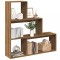 vidaXL Bibliotecă/separator 3 nivel stejar artizanal 123x29x123cm lemn 857993