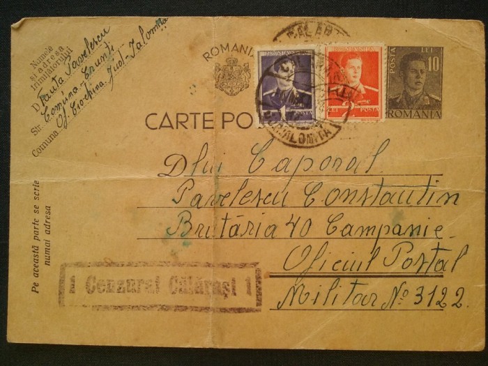 1944-C.P. circ. -CENZURAT CALARASI 1