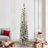 vidaXL Brad de Crăciun artificial Verde 240 cm PVC și oțel și plastic 3395052