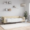 VidaXL Pat de zi, crem, 80x200 cm, material textil