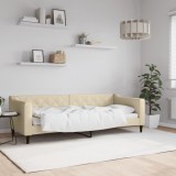 VidaXL Pat de zi, crem, 80x200 cm, material textil