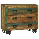 VidaXL Dulap cu 3 sertare 80x30x65 cm Lemn masiv recuperat