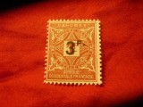 Timbru Dahomey 1927 supratipar 3fr / 1fr colonie franceza Taxe, Nestampilat