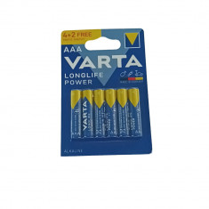 Set 4+2 baterii alcaline VARTA tip AAA, Longlife Power, in blister
