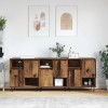 Bufeturi 3 pcs Lemn vechi 180 x 35 x 70 cm Lemn compozit