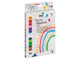 Marker pentru textile cu varf mediu pentru copii Junior Kreul, 12 culori set