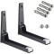 Suport pentru cuptor microunde, Starlight, Inox, Negru, 2 buc