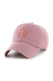 47 brand șapcă de baseball din bumbac MLB New York Yankees culoarea roz, uni, B-RGW17GWS-QC