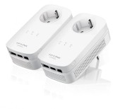 Cumpara ieftin Tp-link AV1200&nbsp;3-Port&nbsp;Gigabit&nbsp;Passthrough&nbsp;Powerline&nbsp;Starter Kit, 1200Mbps Powerline Datarate, Line-Neutral/Line-Ground 2*2 MIMO,&nbsp;3 Gigabit&nbsp;Ethernet