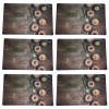 Set suport farfurie pentru servirea mesei, model Pufo Muffins, 6 bucati