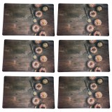 Set suport farfurie pentru servirea mesei, model Pufo Muffins, 6 bucati