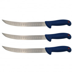 Set trei cutite de bucatar IdeallStore®, Chef's Knife, otel inoxidabil, 38 cm, albastru