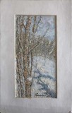 Tablou Pictura Ulei Peisaj Iarna Tamara Motiu 25x38cm