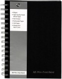 Caiet cu Spirala Pukka Pad A5, 160 Pagini Dictando, Microperforatii, Coperti Intarite, Negru