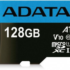Card ADATA MicroSDXC Premier, 128GB, Clasa 10, V10, A1 + Adaptor SD