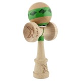 Kendama X Originala FREQUENCY, Profesionala, Cyrax, Cupe Mari KING SIZE V3, Super Sticky, Gaura in Baza, Rulment Metalic, din lemn 18 cm, Ata 55 cm, V
