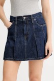 Levi&#039;s fustă jeans culoarea bleumarin, mini, evazați, 001VO