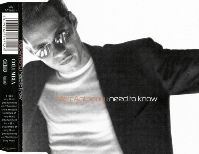 CD Marc Anthony &amp;lrm;&amp;ndash; I Need To Know foto