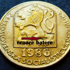 Moneda 20 HALERU - RS CEHOSLOVACIA, anul 1986 *cod 2012 = A.UNC ERORI BATERE