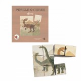 Puzzle cuburi dinozauri pentru copii,3-6 ani, Egmont Toys